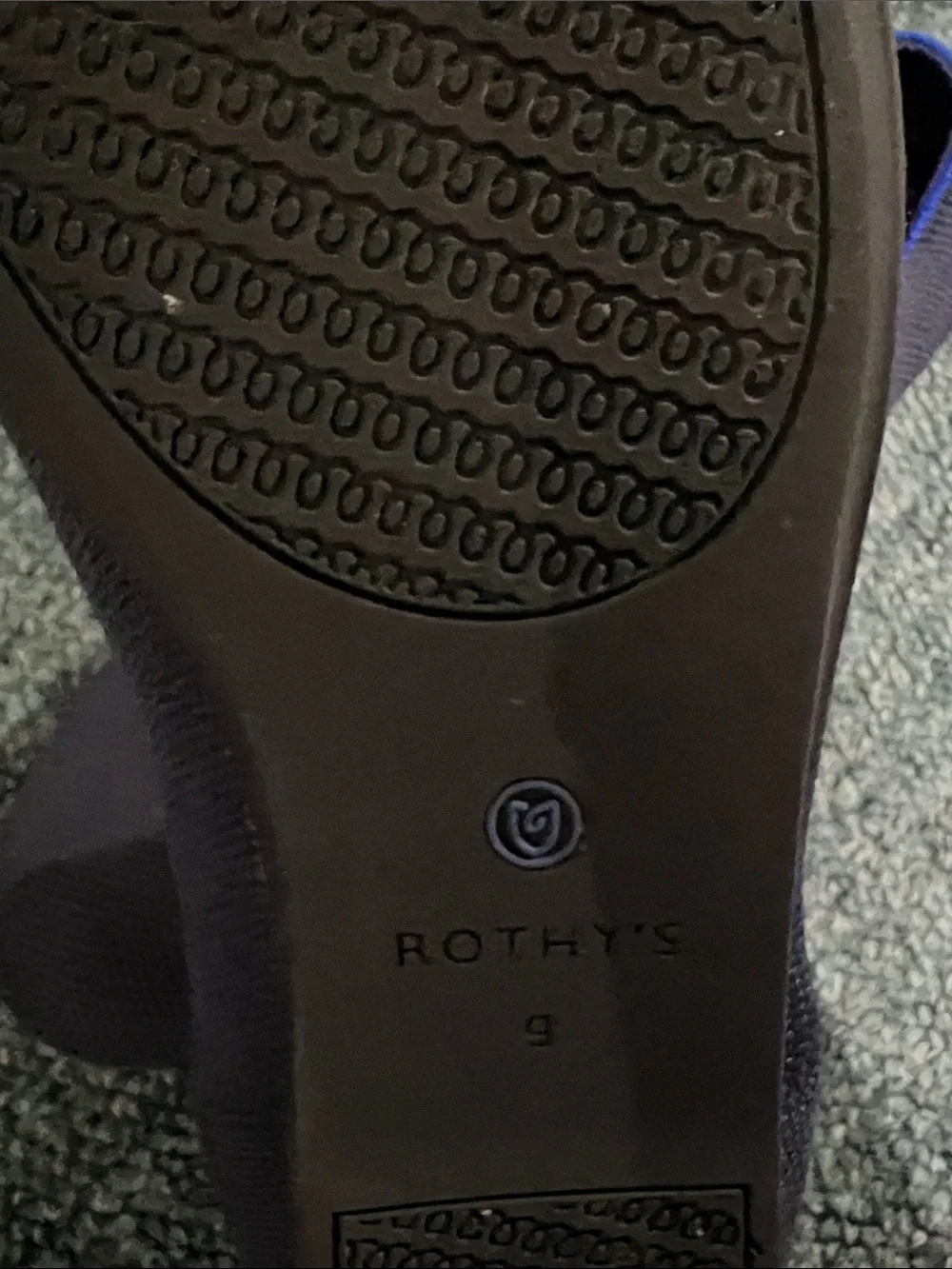 Rothy's Navy Blue Knit Slip-On Flat 9 washable